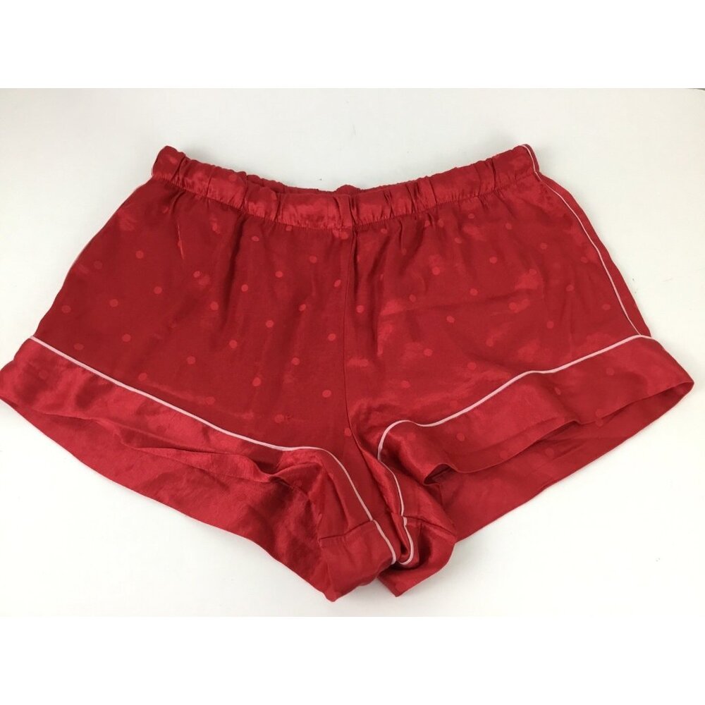 Victoria's Secret Sleep Shorts Red Satin Pajamas Size S